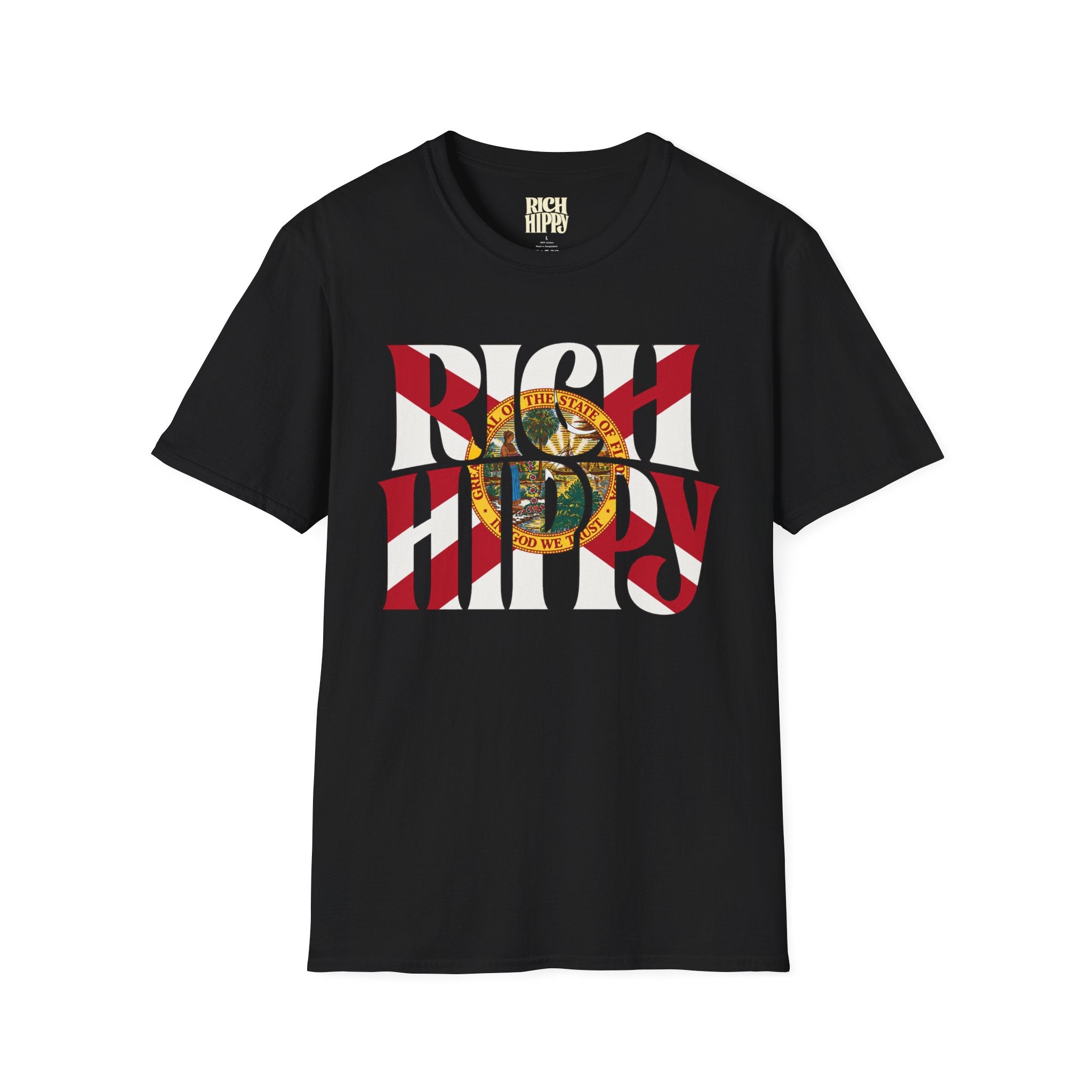 Rich Hippy Florida Flag Logo Tee – Vintage Streetwear Graphic Shirt